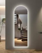 Luxury Arched Full-Length Wall Mirror White