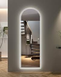 Luxury Arched Full-Length Wall Mirror White