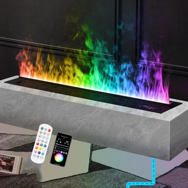 Electrical Fireplace 3D Simulation Flame Electric Fireplace with 7 Color Flame