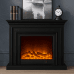 I-Power™ LED Flame Electric Fireplace & TV Unit Stylish Heater Console in Black– Premium UAE Decor